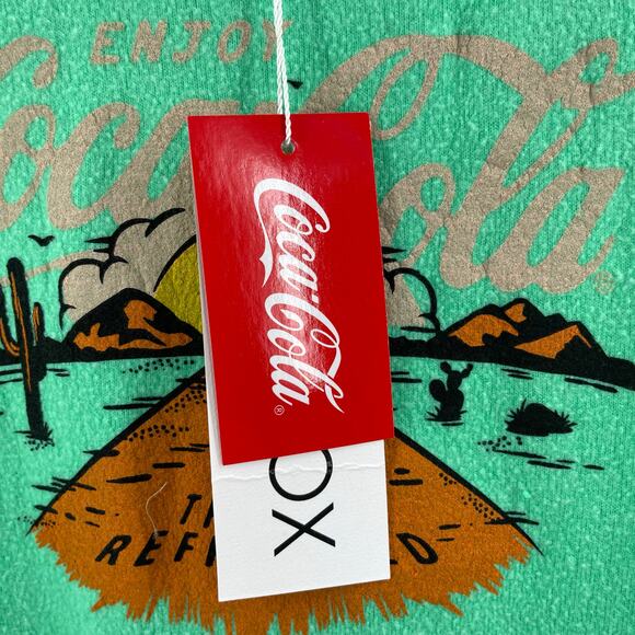 WILDFOX x Coca Cola Sweatshirt Size Small Travel Refreshed Graphic Green NWT - Picture 6 of 16